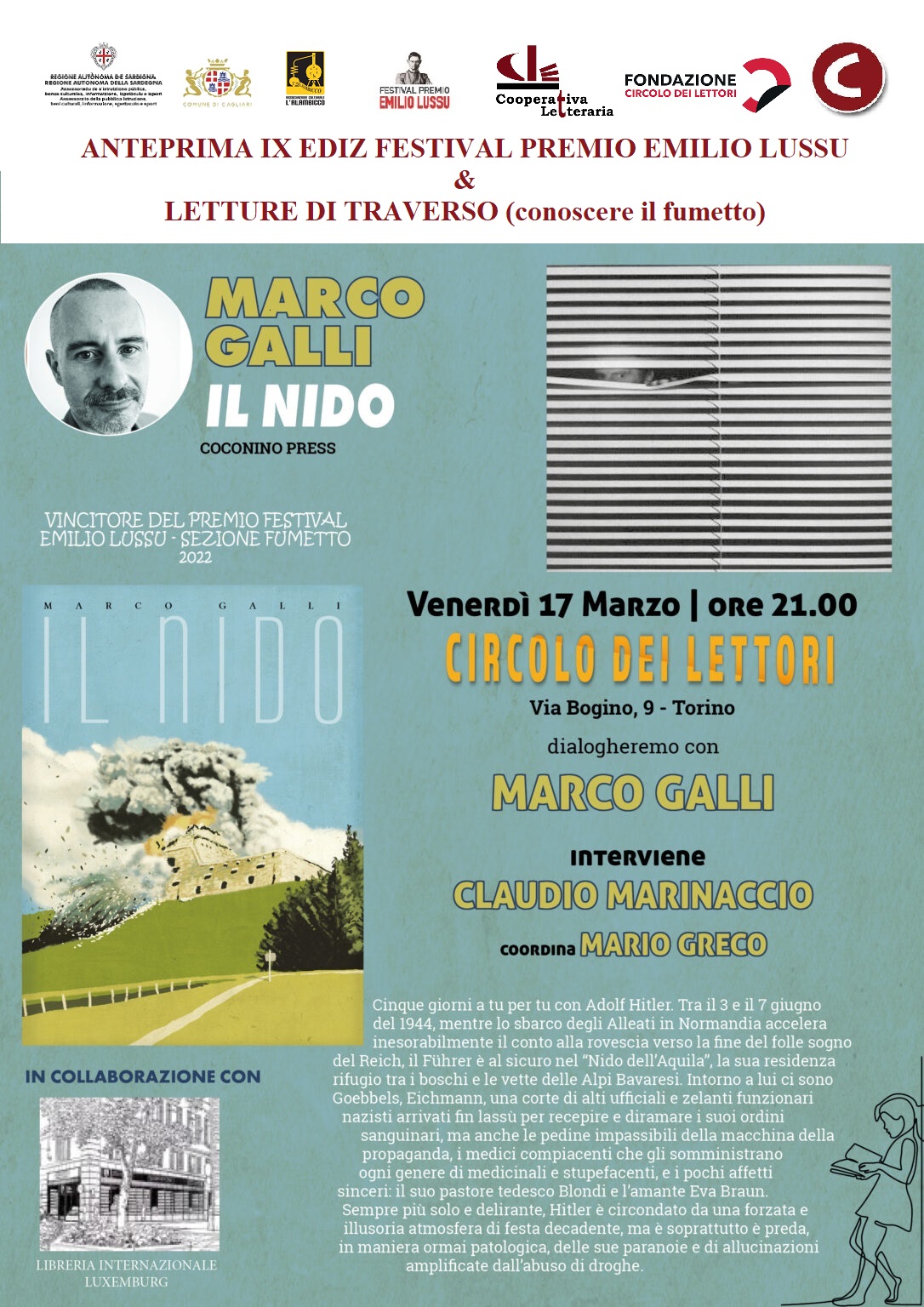 Anteprima IX Edizione. Presentazione Del Fumetto “Il Nido” (Coconino Press, 2022)