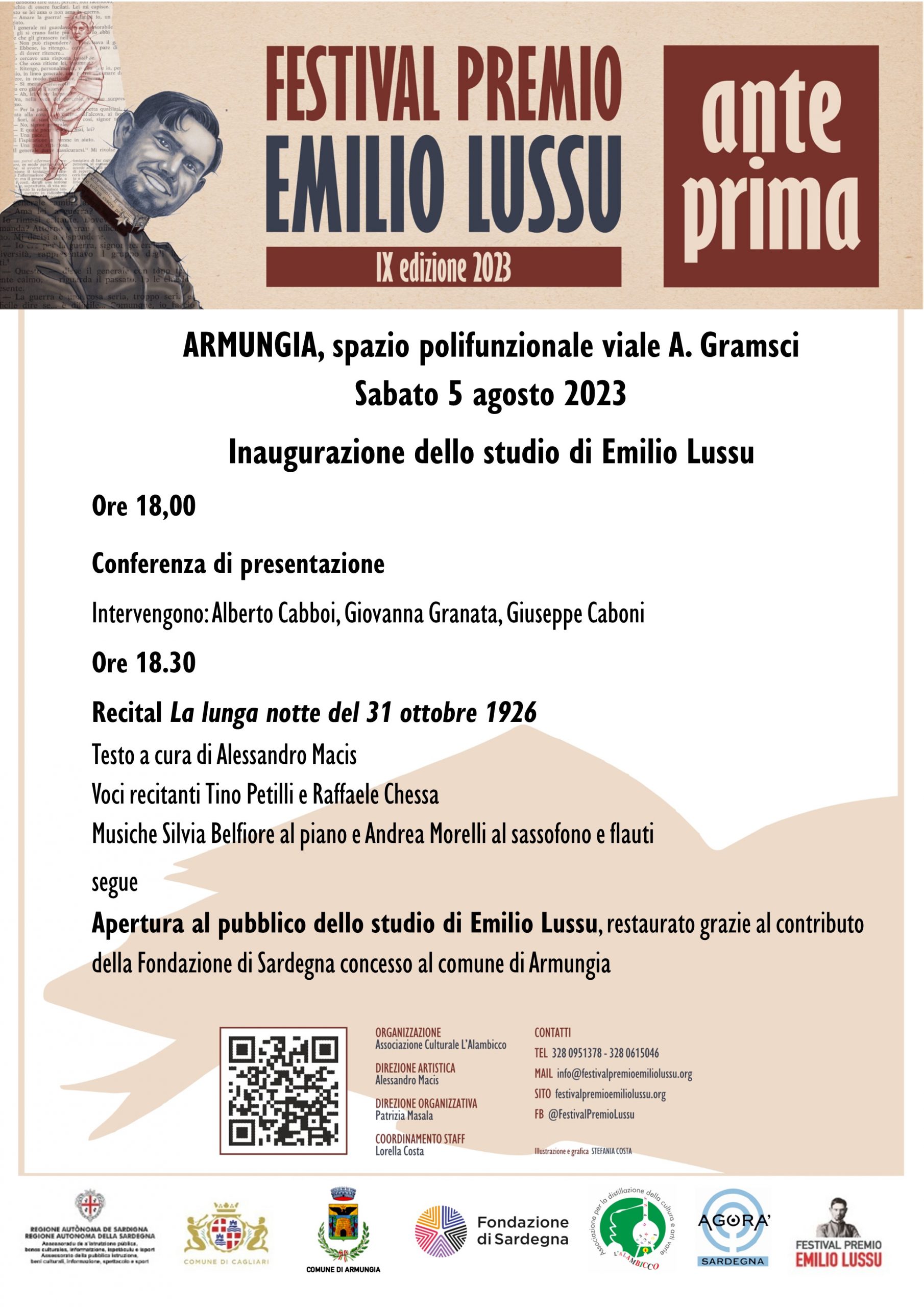 Anteprima IX Edizione A Armungia. Conferenza E Recital Per Apertura Studio Di Emilio Lussu